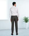 Pantalon habillé en flanelle de laine gris olive Dugdale
