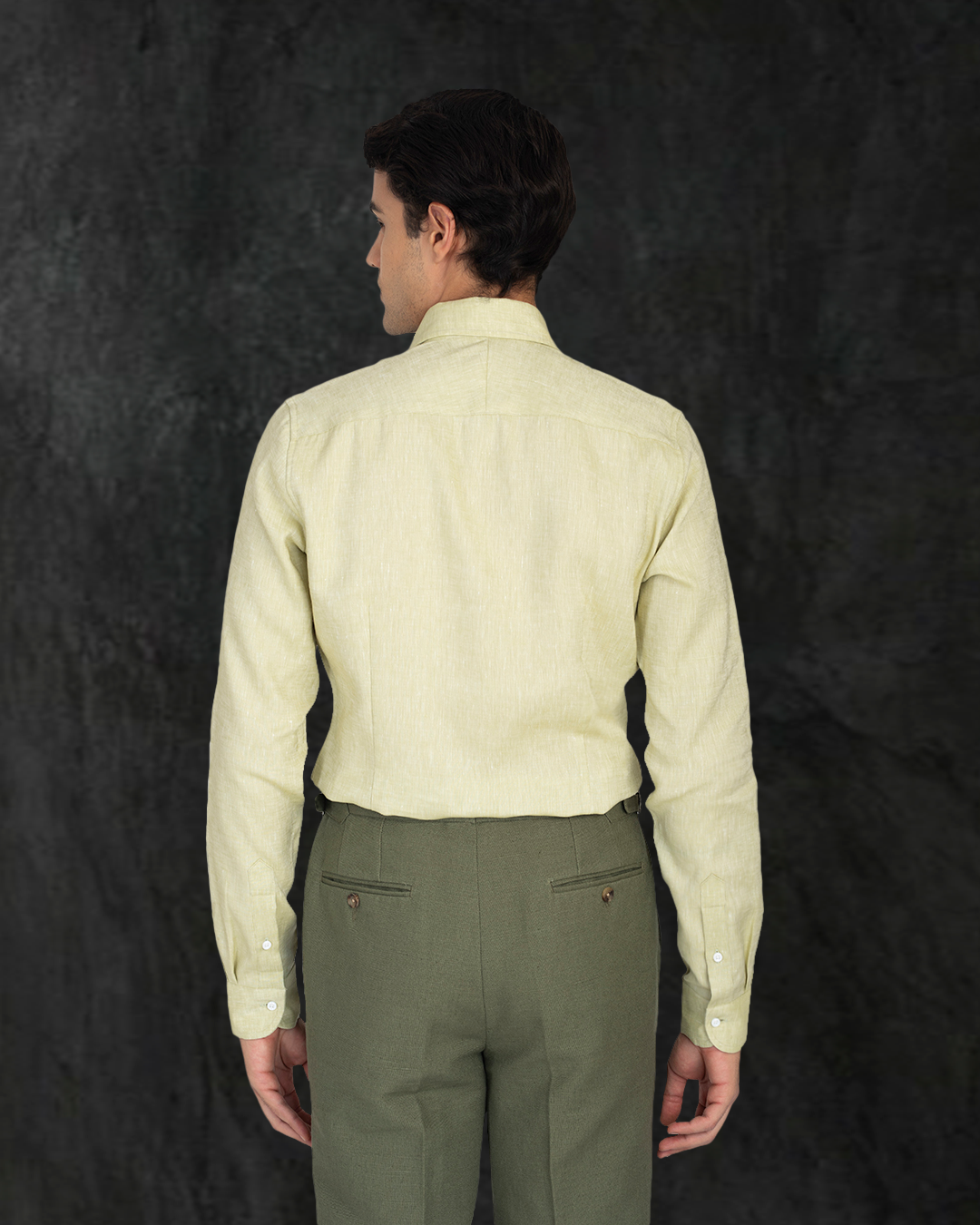 Linen Cotton Canvas: Olive Pant