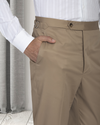 Pantalon en coton sable