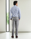 Pantalon habillé en flanelle gris clair Vitale Barberis Canonico