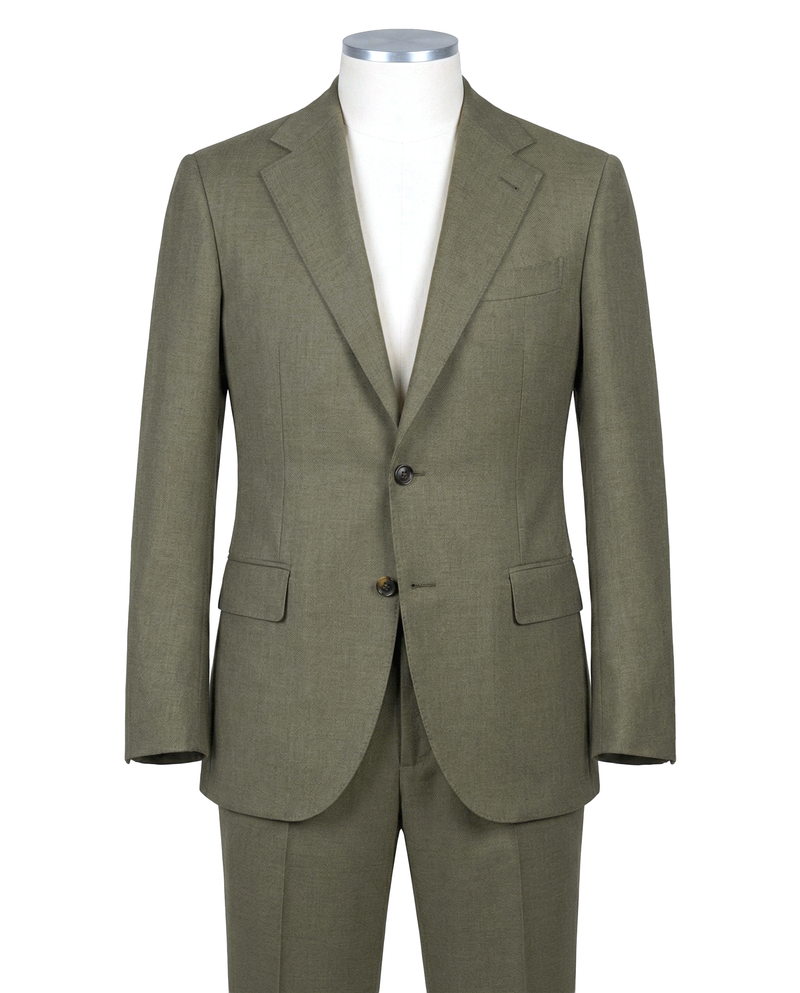 Dugdale Olive Wollflanellanzug
