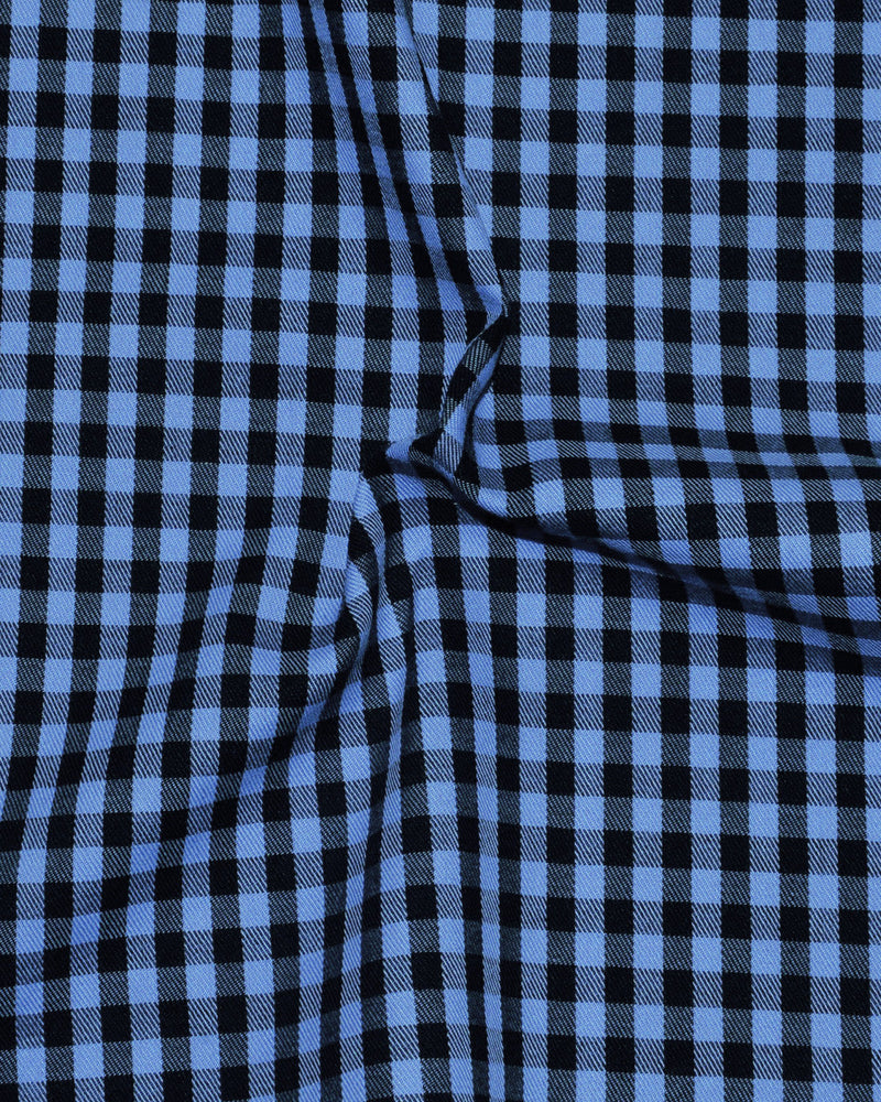 Blau schwarz kariert