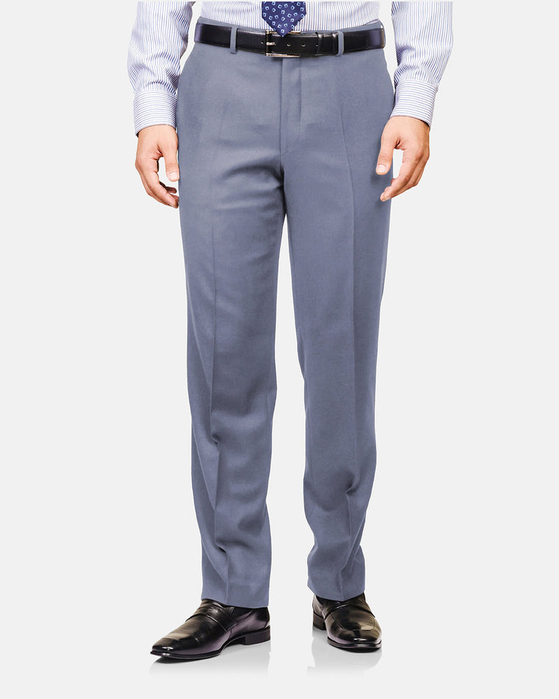 Chino en sergé gris argenté