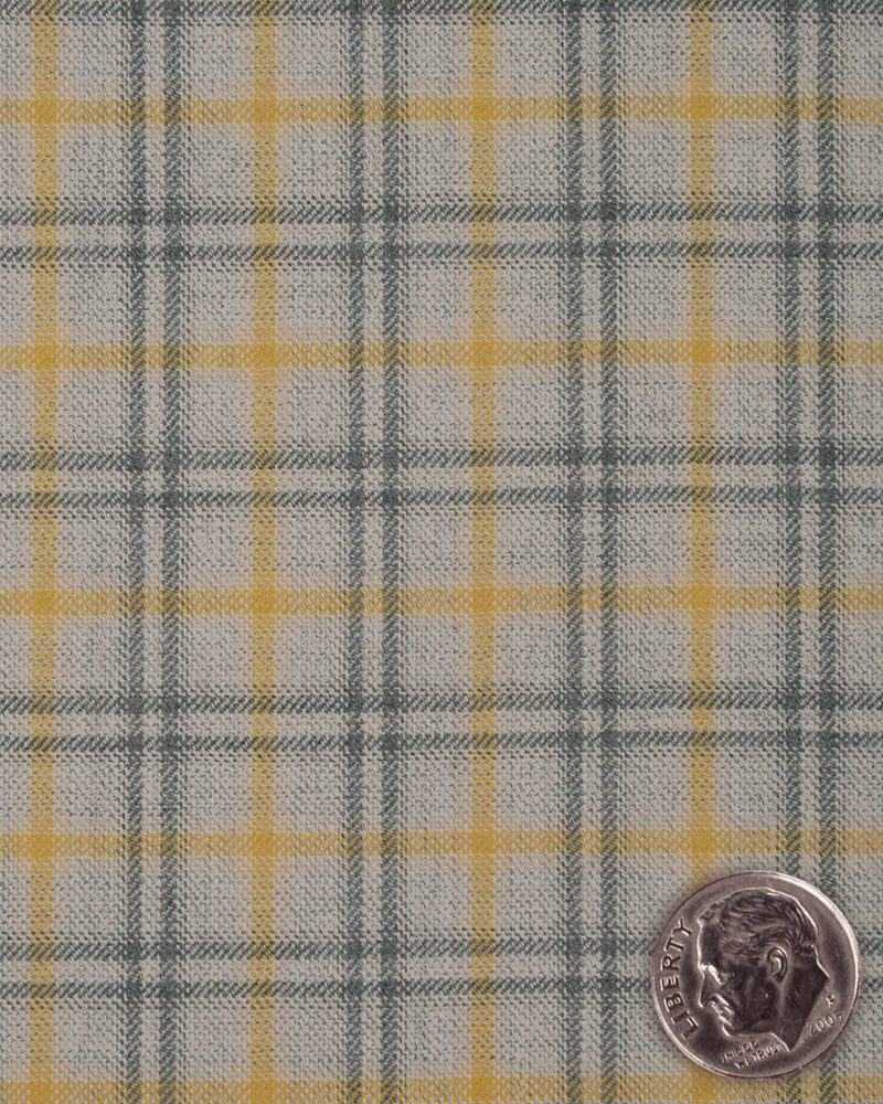 Ethomas Tan Grey Tartan Plaid 130er Wolljacke