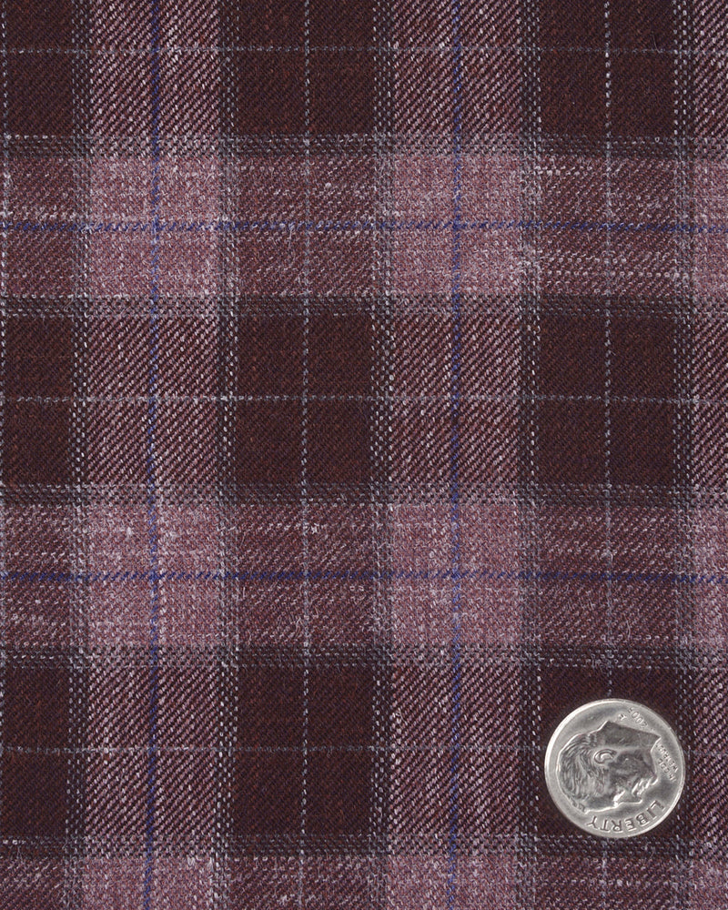 Ethomas Voilet Silver Mulberry Tartan Plaid