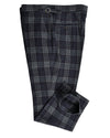 Pantalon à carreaux en laine bleu-vert Cerruti