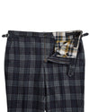 Pantalon à carreaux en laine bleu-vert Cerruti