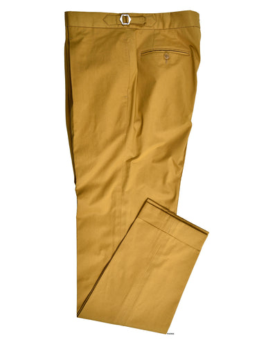 Pantalon en coton moutarde dorée