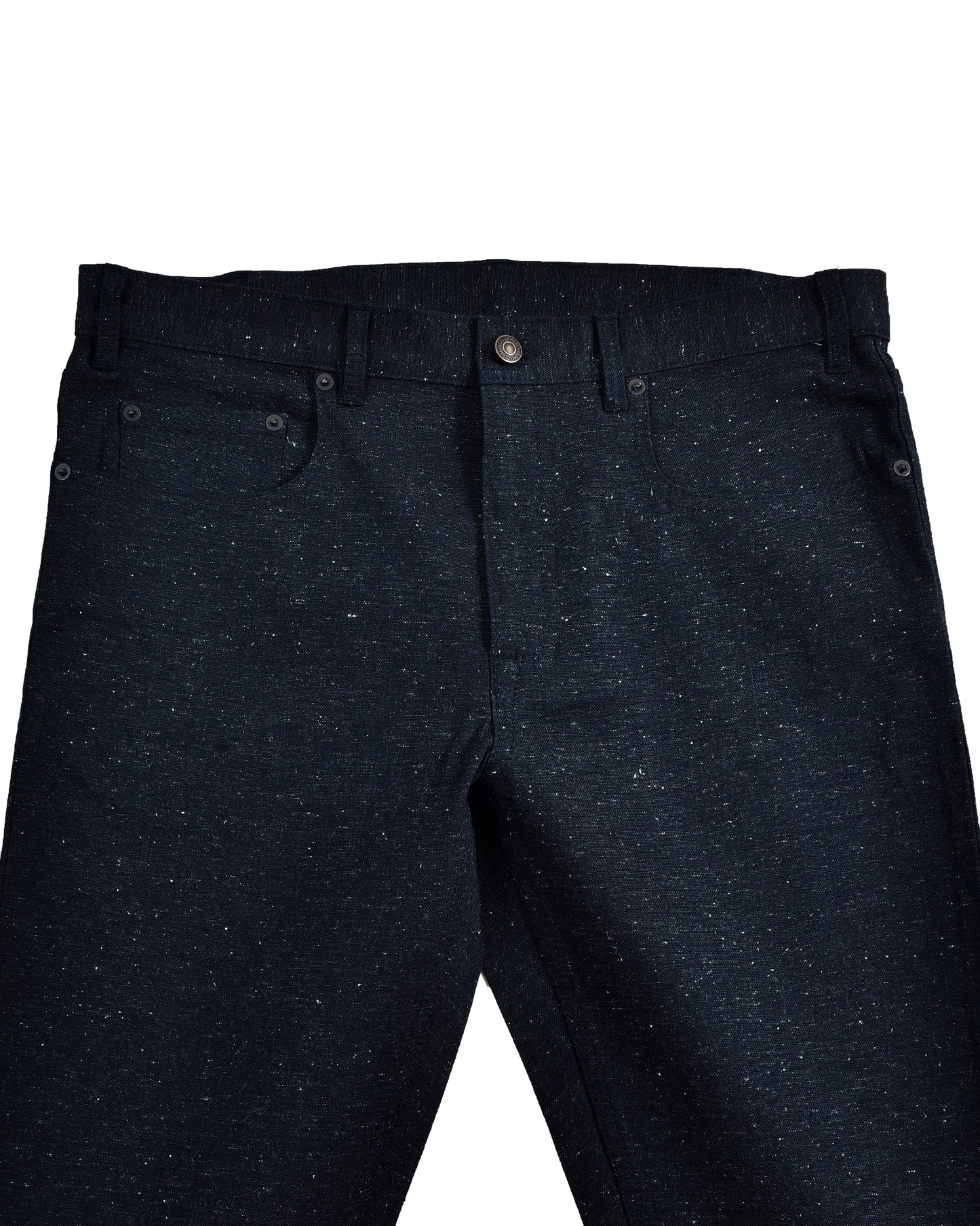 Denim: Marineblaue Stretch-Slub-Jeans