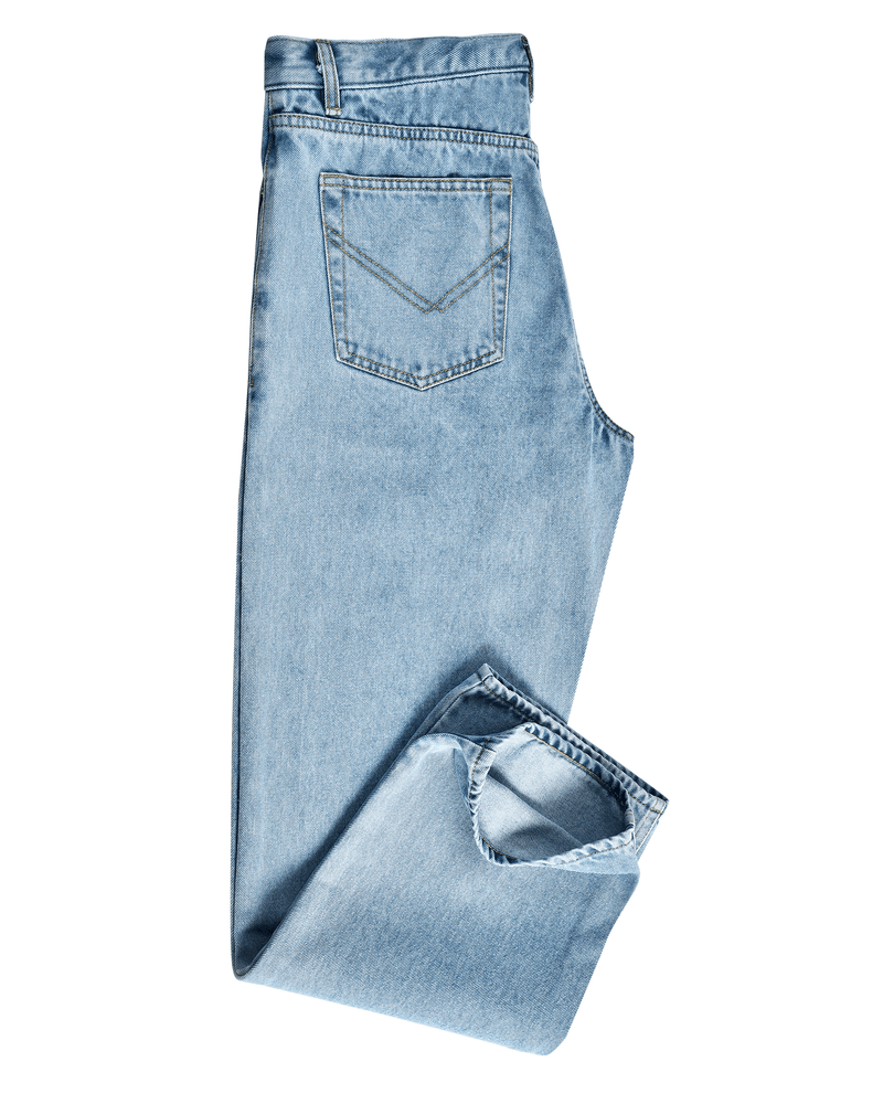 Fade Washed Light Blue Jeans