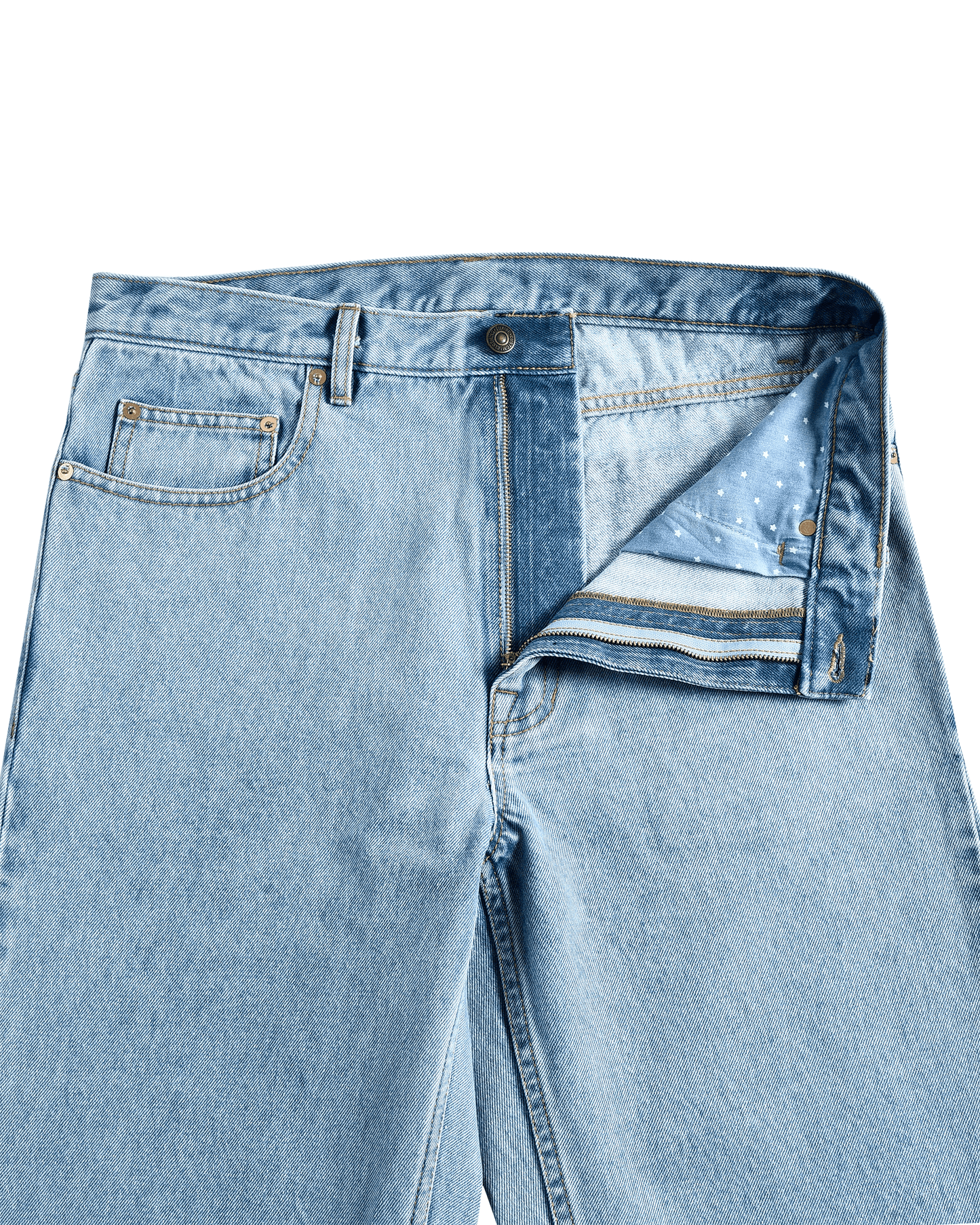 Hellblaue Jeans mit verblasster Waschung