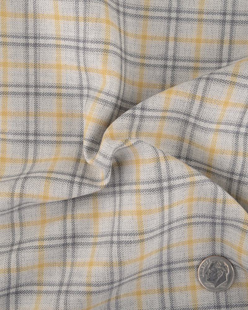 Veste à carreaux jaunes et verts Ethomas