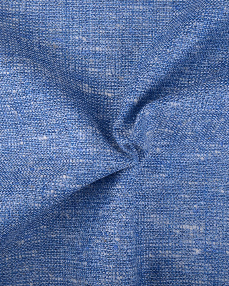 Veste Ethomas Slubby bleu et blanc