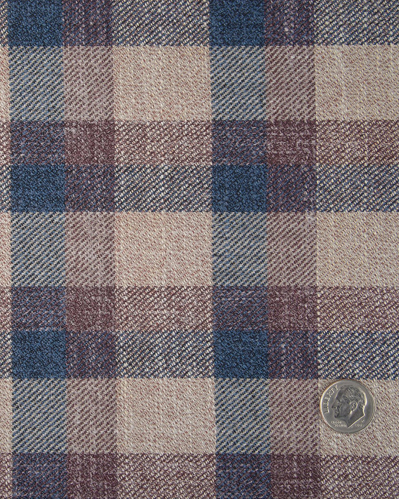 EThomas Light Peach Blue Voilet Checks  Jacket