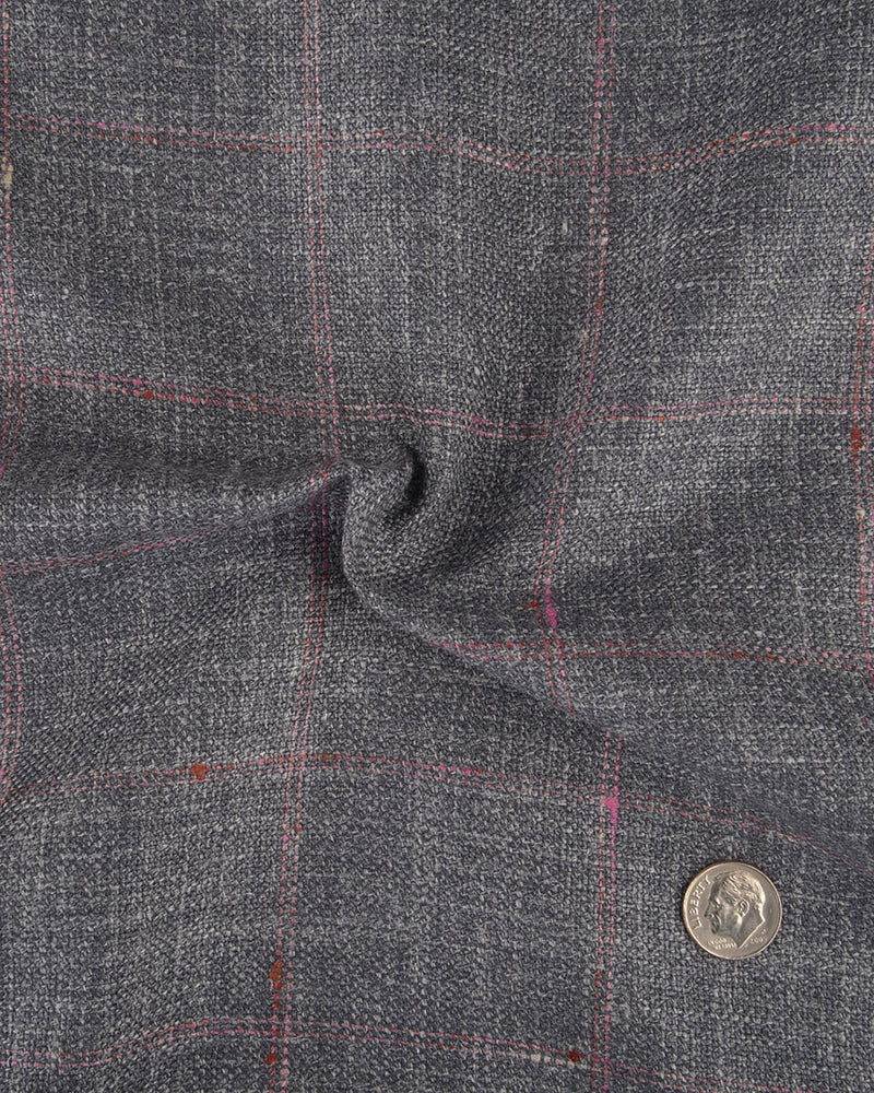 Veste à carreaux argentés Ethomas Shark Shine