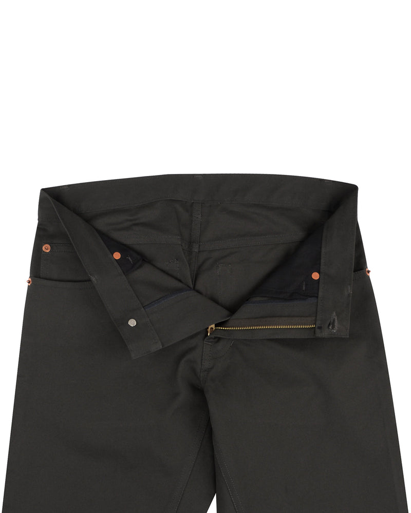 Sergé de coton noir délavé
