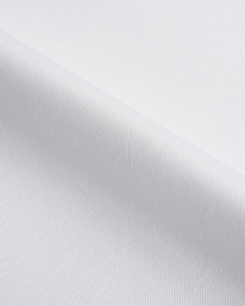 Chemise en sergé blanc fin