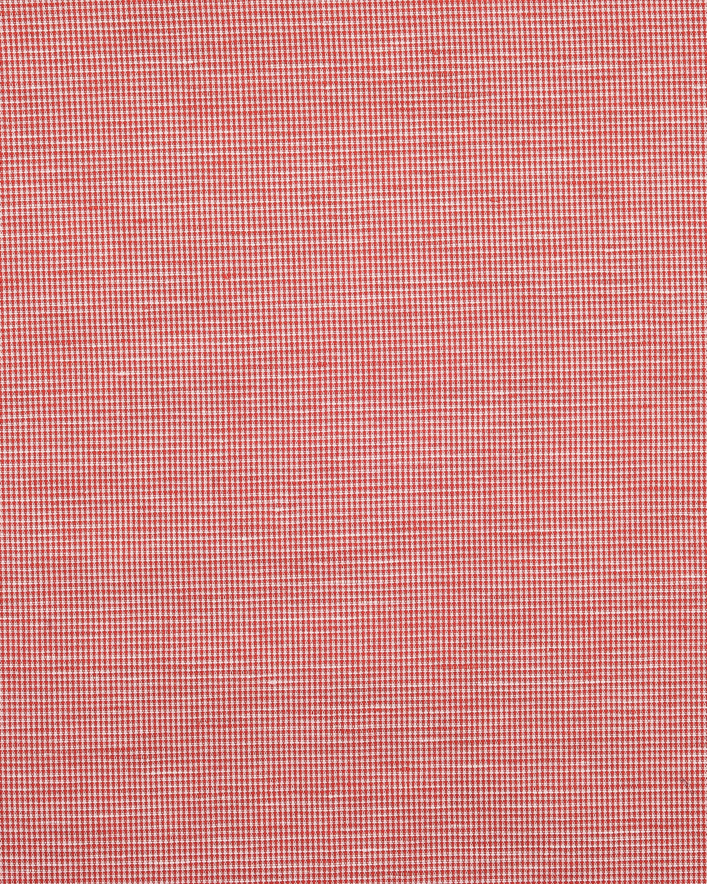 Cotton Linen: Red White Micro Checks