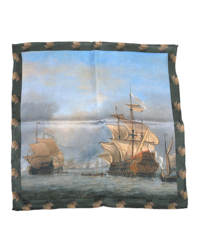 Einstecktuch – Graue Segelboote