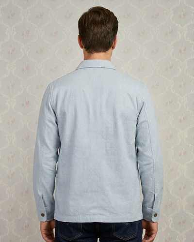 Fresco Cotton Hemdjacke in Wolkenblau