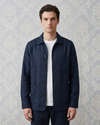 Fresco Cotton Ink Blue Shirt Jacket