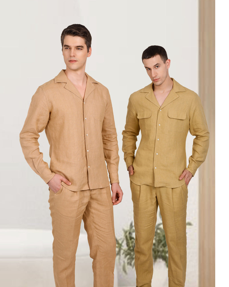Goldene Leinenhose