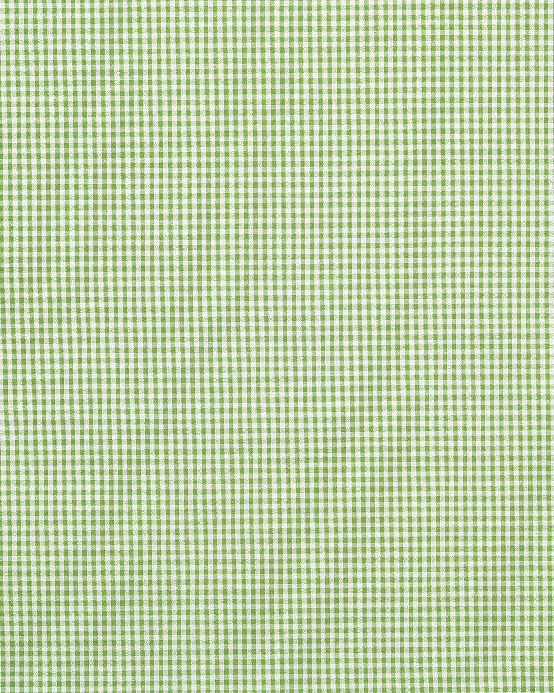Chemise verte à carreaux vichy en seersucker à petits carreaux