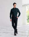 Chemise western Oxford verte