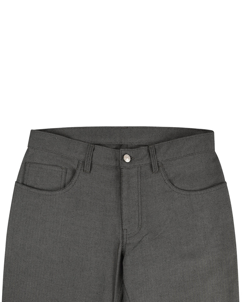 Pantalon gris et noir à chevrons