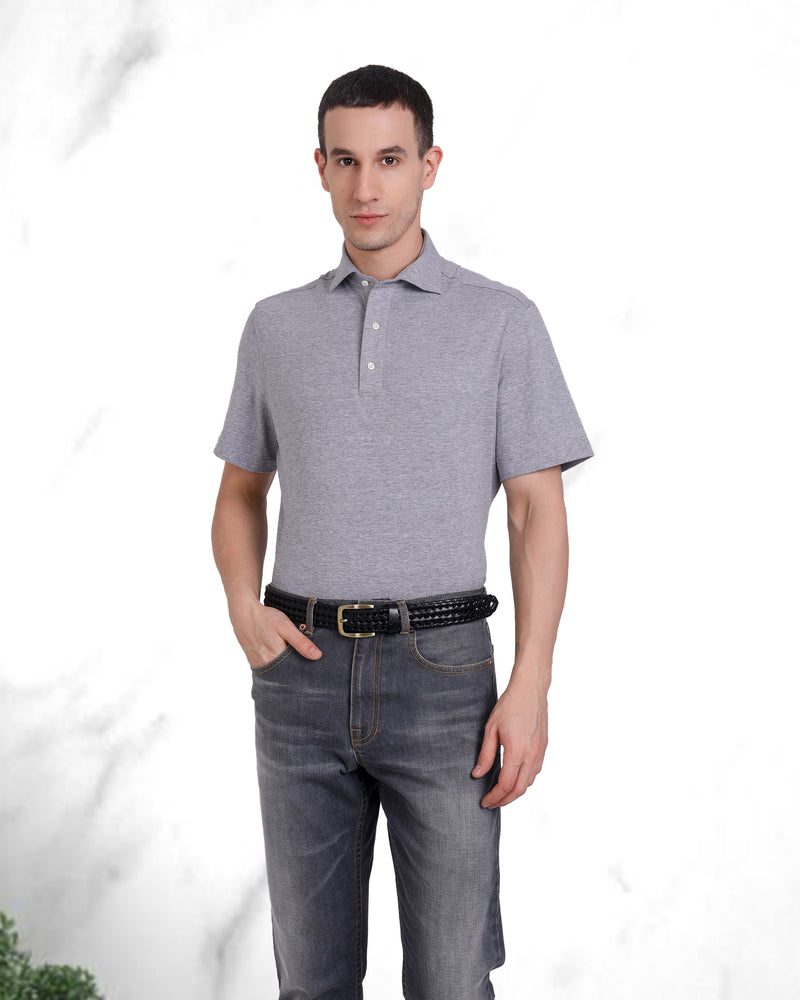 Polo gris doux