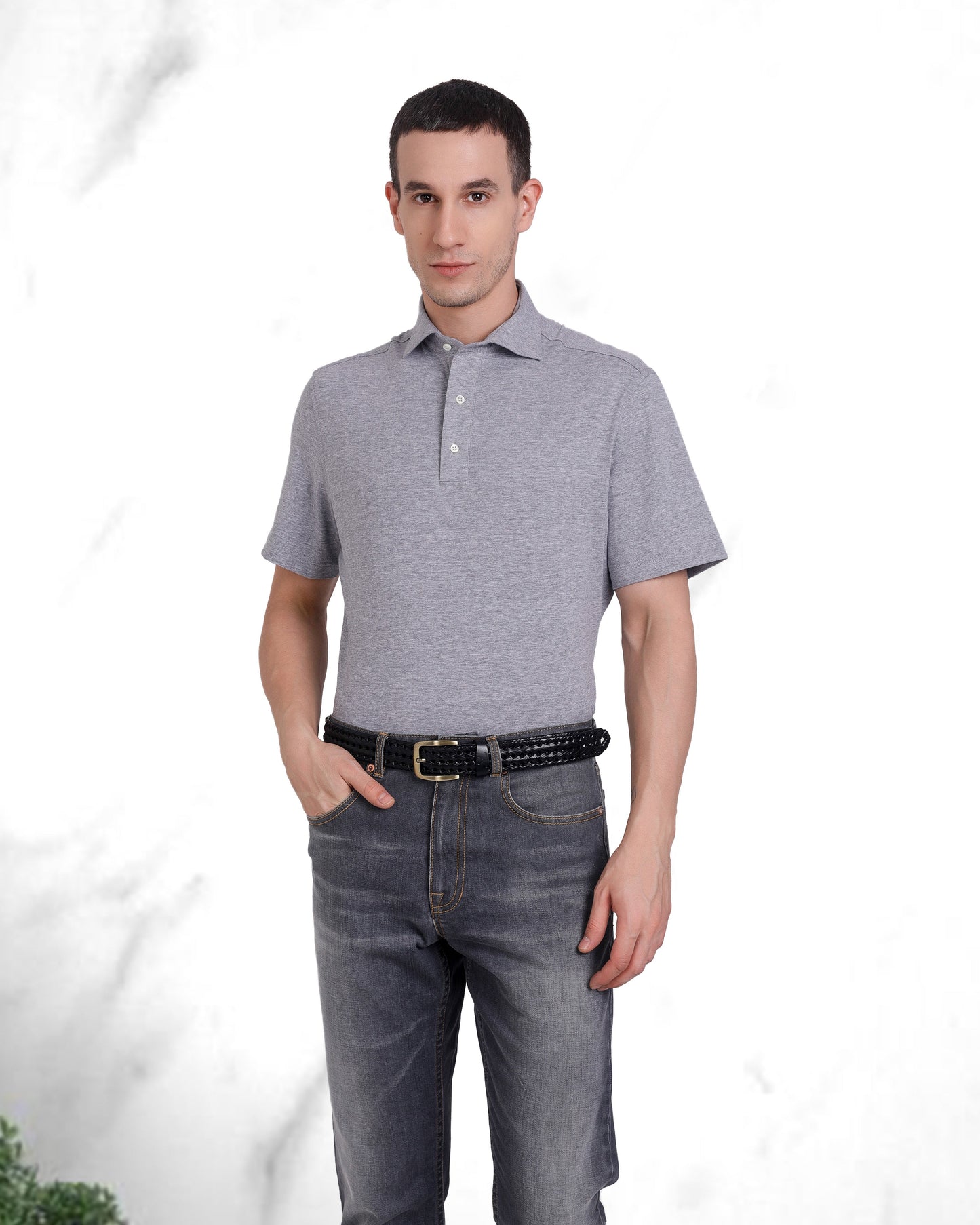 EZS – Weiches Poloshirt, Grau