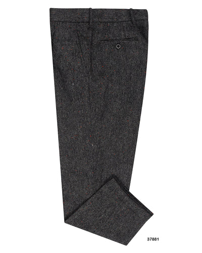 Holland &amp; Sherry Tweed Wolle Schwarz &amp; Grau mit Red Point Tweed Point Tweed