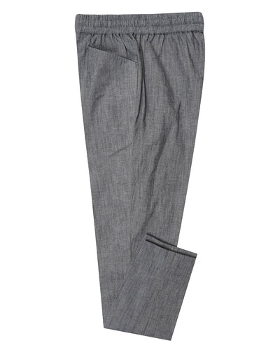 Chambrey aus dehnbarem Denim in Indigoblau
