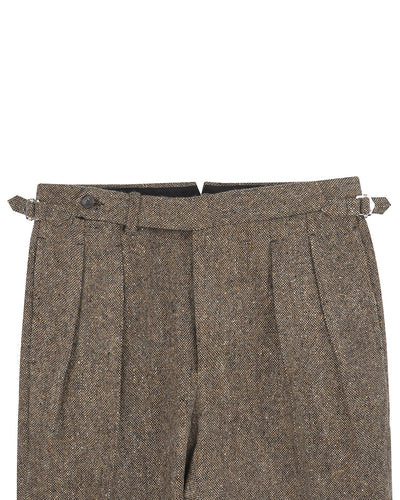 Molloy Plain Donegal Tweed Hose - Fawn