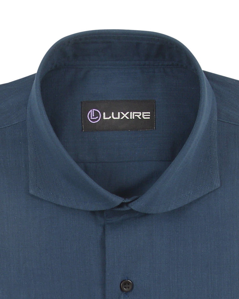 Chemise en chambray bleu marine