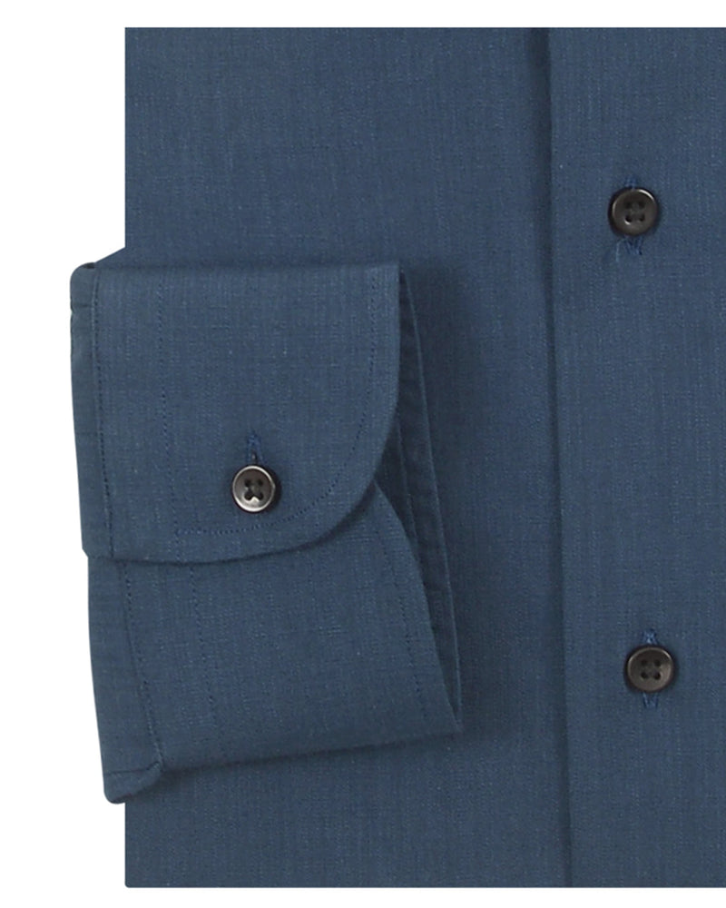 Chemise en chambray bleu marine