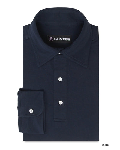 Oxford-Polo-T-Shirt in Blau