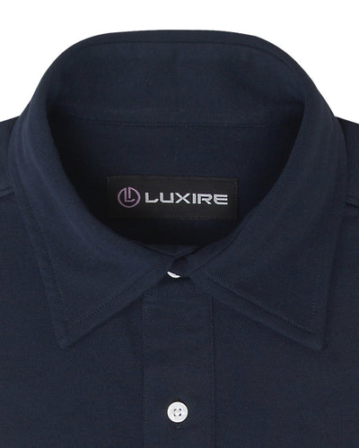 Oxford-Polo-T-Shirt in Blau