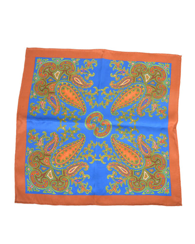 Einstecktuch - Paisley Creeper auf Blau
