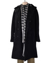 Pashmina-Schal aus Kaschmirwolle, schwarz-weiß kariert