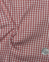 Chemise du vendredi : carreaux rouges à double épingle