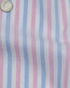 Rayures bonbon rose, bleu et blanc Monti