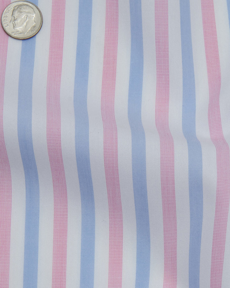 Rayures bonbon rose, bleu et blanc Monti