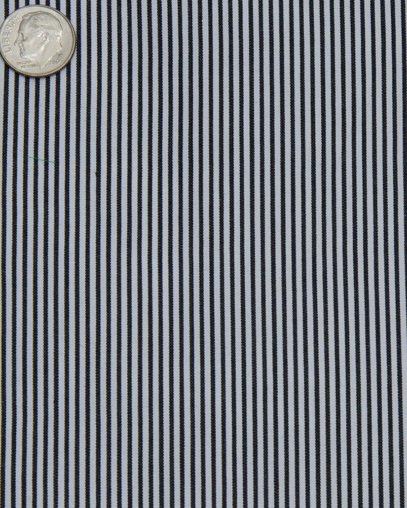 Monti Black Dress Stripes on White Shirt