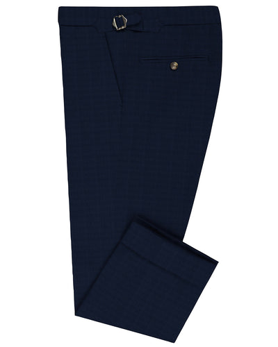 Pantalon à mini-carreaux bleus et noirs VBC