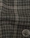 Loro Piana Überkarierte Hose aus braunem und grauem Tweed