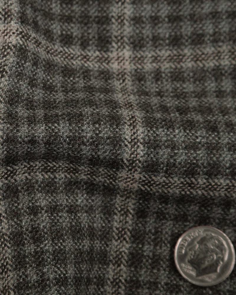 Loro Piana Überkarierte Hose aus braunem und grauem Tweed