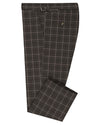 Loro Piana Überkarierte Hose aus braunem und grauem Tweed