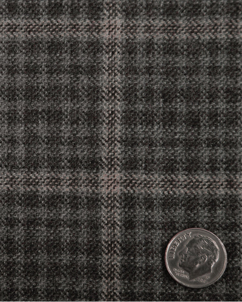 Loro Piana Überkarierte Hose aus braunem und grauem Tweed