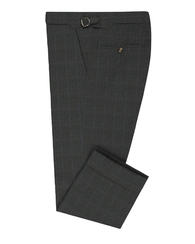 Loro Piana : Carrés Glen gris foncé